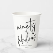 90歳の誕生日ミニマルパーティー 紙コップ (裏面)