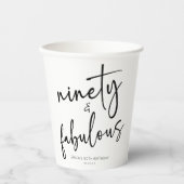 90歳の誕生日ミニマルパーティー 紙コップ (正面)