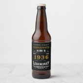 90歳の誕生日レジェンド 1936年 Vintage Black ビールラベル (正面)