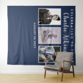 90歳の誕生日写真付きのバックドロップバナー タペストリー (インサイチュ(横))