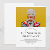 90歳の誕生日写真 招待状 (正面/裏面)