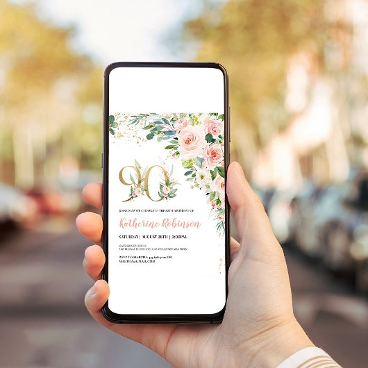 90歳の誕生日招待状のために彼女の大人誕生日 招待状