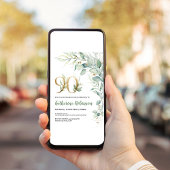 90歳の誕生日招待状のために彼女の大人誕生日 招待状