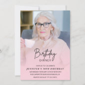 90歳の誕生日招待状誕生日夕食写真 招待状 (正面)