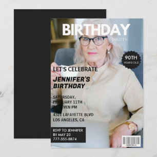 90歳の誕生日招待状雑誌の表紙 招待状