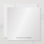 90歳の誕生日招待状 シルバー 90周年「Then & Now」写真 招待状 (裏面)