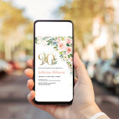 90歳の誕生日招待状（大人向けの誕生日） 招待状