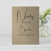 90歳の誕生日招待状（男性用） 招待状 (スタンド正面)