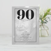 90歳の誕生日記念写真パーティー招待状 招待状 (スタンド正面)