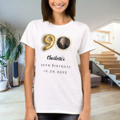 90歳の誕生日金ゴールド写真 Tシャツ