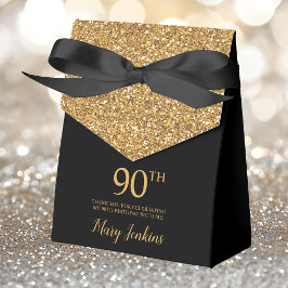 90歳の誕生日 ゴールドラメ ありがとう フェイバーボックス