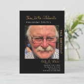 90歳の誕生日 ブラック 招待状 招待状 (スタンド正面)