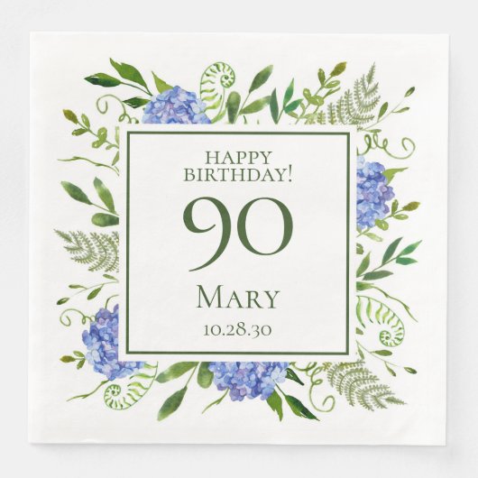 90歳の誕生日 ブルー・ハイドランジア (正面)