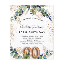 90歳の誕生日 ユーカリ 予算 招待状