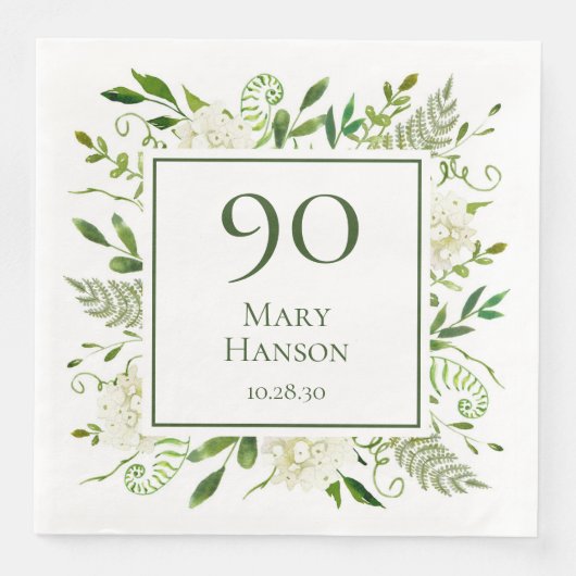 90歳の誕生日 白いアジサイ (正面)