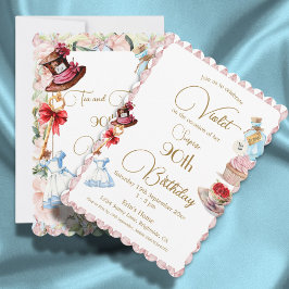 90歳の誕生日 紅茶とタルト 不思議の国のアリス