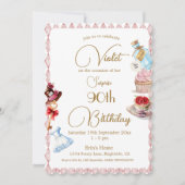 90歳の誕生日 紅茶とタルト 不思議の国のアリス (正面)