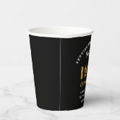 90歳の誕生日 黒金で標準を設定する 紙コップ (右)