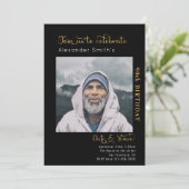 90歳の誕生日 黒 招待状 (スタンド正面)