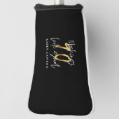 90歳を良い誕生日に見せる金ゴールド ゴルフヘッドカバー (回転90)