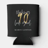 90歳を良い誕生日に見せる金ゴールド 缶クーラー (裏面)