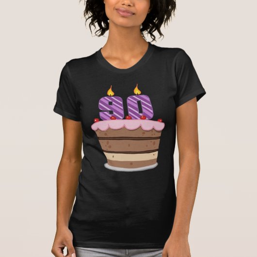 90歳オンお誕生日ケーキ Tシャツ (正面)