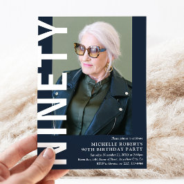 90歳モダンの誕生日パーティーへの招待 招待状