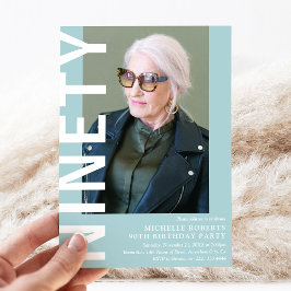 90歳モダンの誕生日パーティーへの招待 招待状