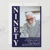 90歳モダンの誕生日パーティー 招待状 (正面)