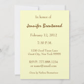 90歳誕生日パーティーの招待金ゴールドバラ 招待状 (裏面)