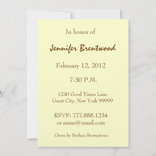 90歳誕生日パーティーの招待金ゴールドバラ 招待状 (裏面)