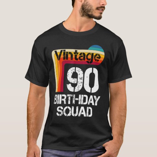 90歳誕生日ヴィンテージ90誕生日ファミリー Tシャツ (正面)