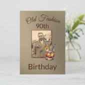 90歳 男性 誕生日 おしゃれ 招待状 (スタンド正面)