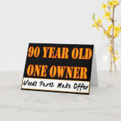 90歳、1人のオーナー – パーツが必要、提供を行う カード (黄色い花)