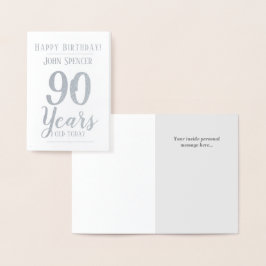 90歳。90スタイリッシュ誕生日 箔カード