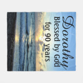 90活気づける誕生日賛美バイゴッドブランケット フリースブランケット (正面(横))