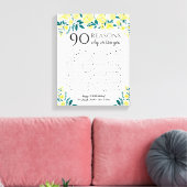 90理由なぜ私たちは愛する誕生日ギフト黄色 キャンバスプリント (インサイチュ (リビング))