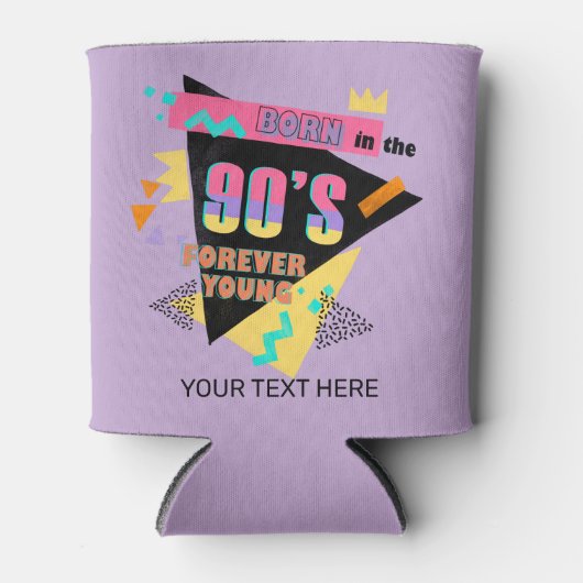 90生まれ年代の永遠の若いレトロの名カラフル前 缶クーラー (正面)