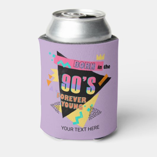 90生まれ年代の永遠の若いレトロの名カラフル前 缶クーラー (缶裏面)