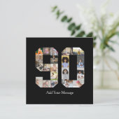 90番の写真のコラージュ サンキューカード (スタンド正面)