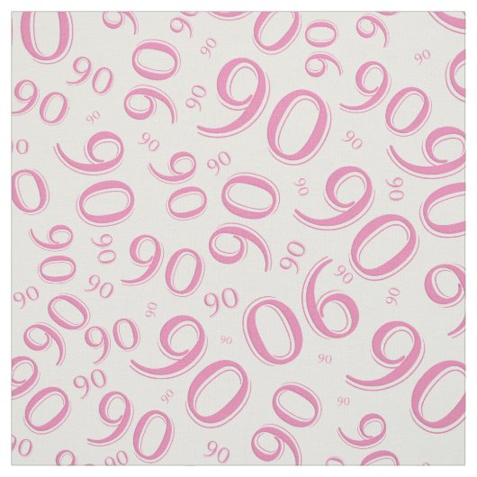 90番目のクール乱数パターンピンク/白90 ファブリック (見本)