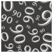 90番目の乱数パターン黒/白 ファブリック (クローズアップ)