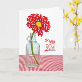 90番目の誕生日デイジー カード (黄色い花)