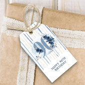 90番目の誕生日フローラ番号90の宛先および宛先 ギフトタグ