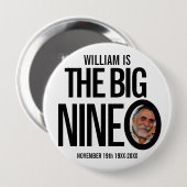 90番目の誕生日モノカスタムノ写真ザ・ビッグ9 o写真 缶バッジ (正面&裏面)