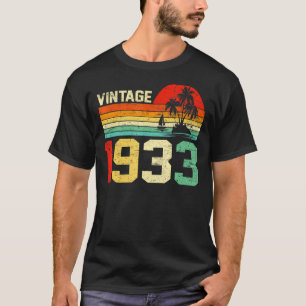 90番目の誕生日ヴィンテージ1933レトロ男性90年 Tシャツ