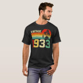 90番目の誕生日ヴィンテージ1933レトロ男性90年 Tシャツ (正面フル)