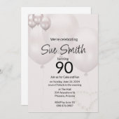 90番目の誕生日招待状 招待状 (正面/裏面)