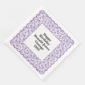 90番目の誕生日番号パターンホタテ紫/白 (コーナー)