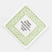 90番目の誕生日番号パターンホタテ緑/白 (コーナー)